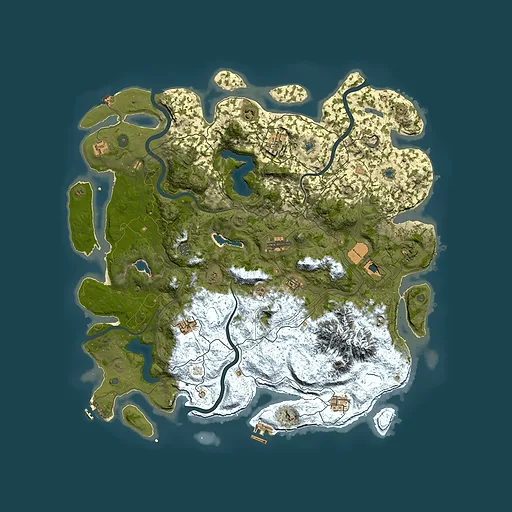 Rust map seed 1087899969, 5000x5000m top-down preview