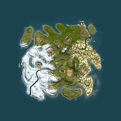 Rust map seed 2123704413, 3500x3500m top-down preview