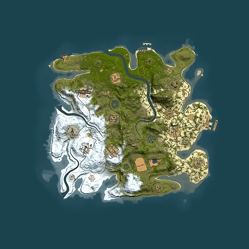 Rust map seed 1423290325, 3500x3500m top-down preview