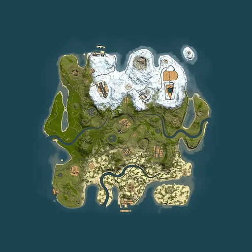 Rust map seed 1879552057, 3500x3500m top-down preview