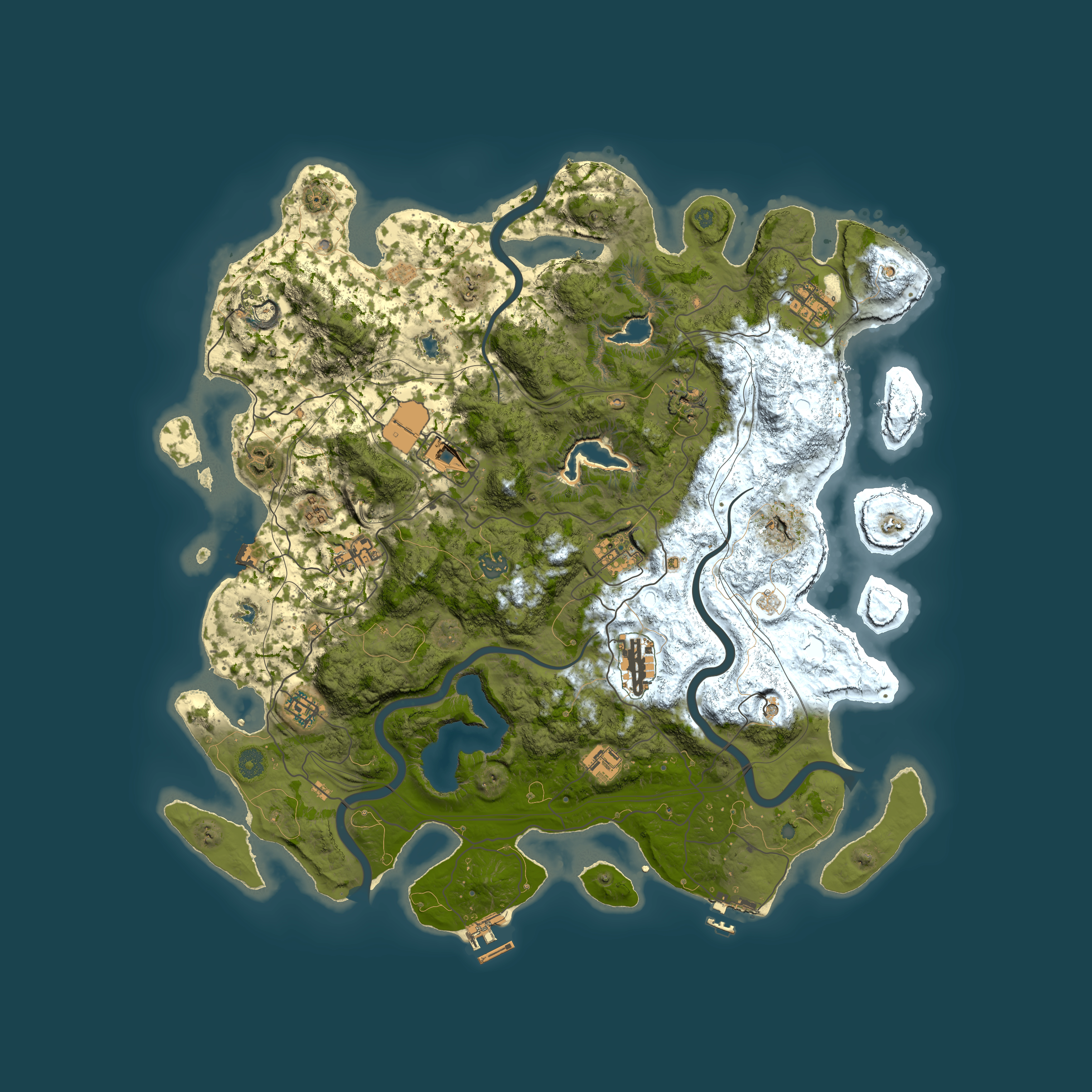 Full top-down render of Rust map seed 674013540, 4500x4500m
