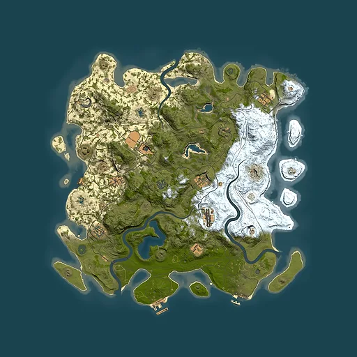 Rust map seed 674013540, 4500x4500m top-down preview