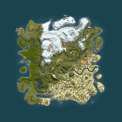 Rust map seed 1993195508, 4500x4500m top-down preview