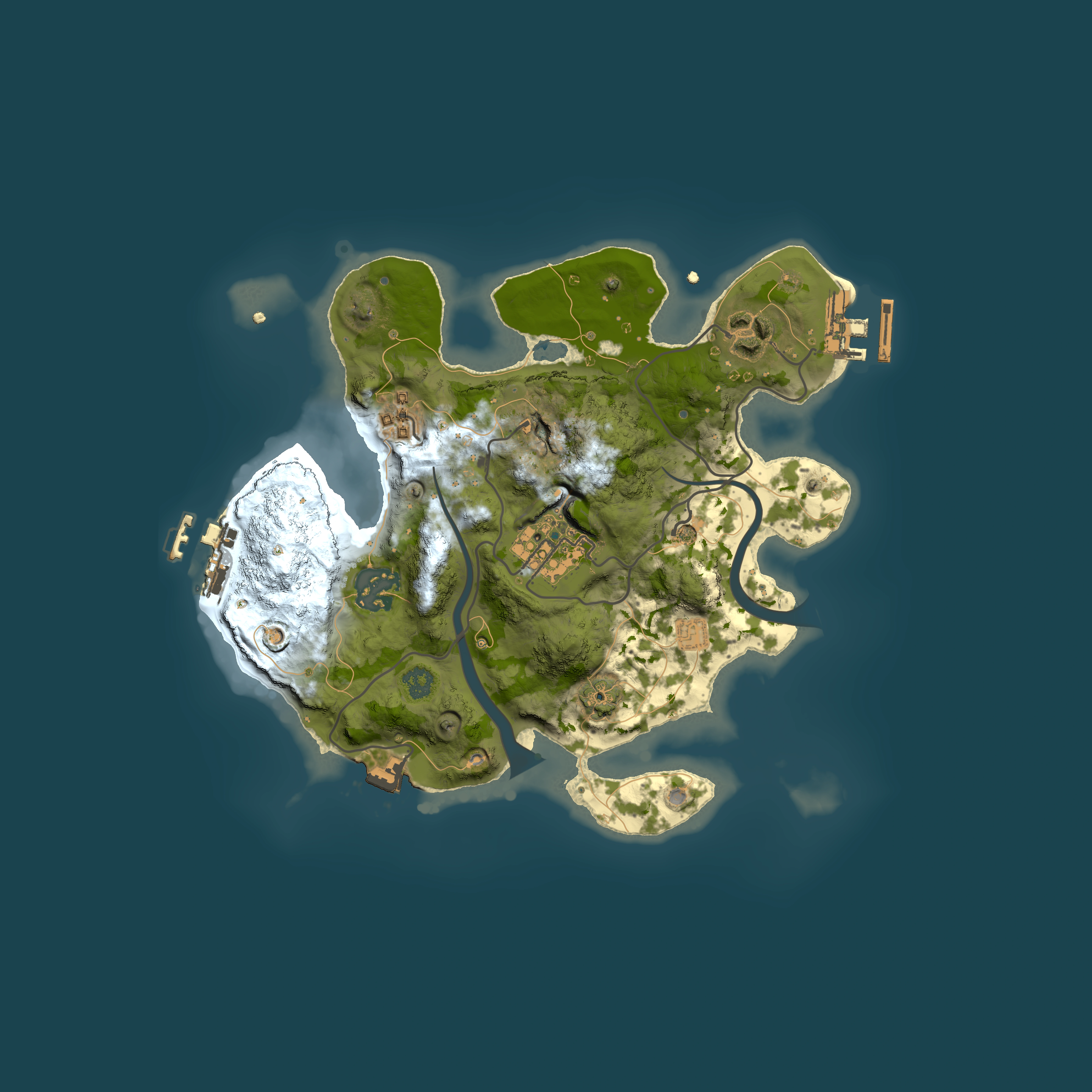 Full top-down render of Rust map seed 295721120, 2500x2500m