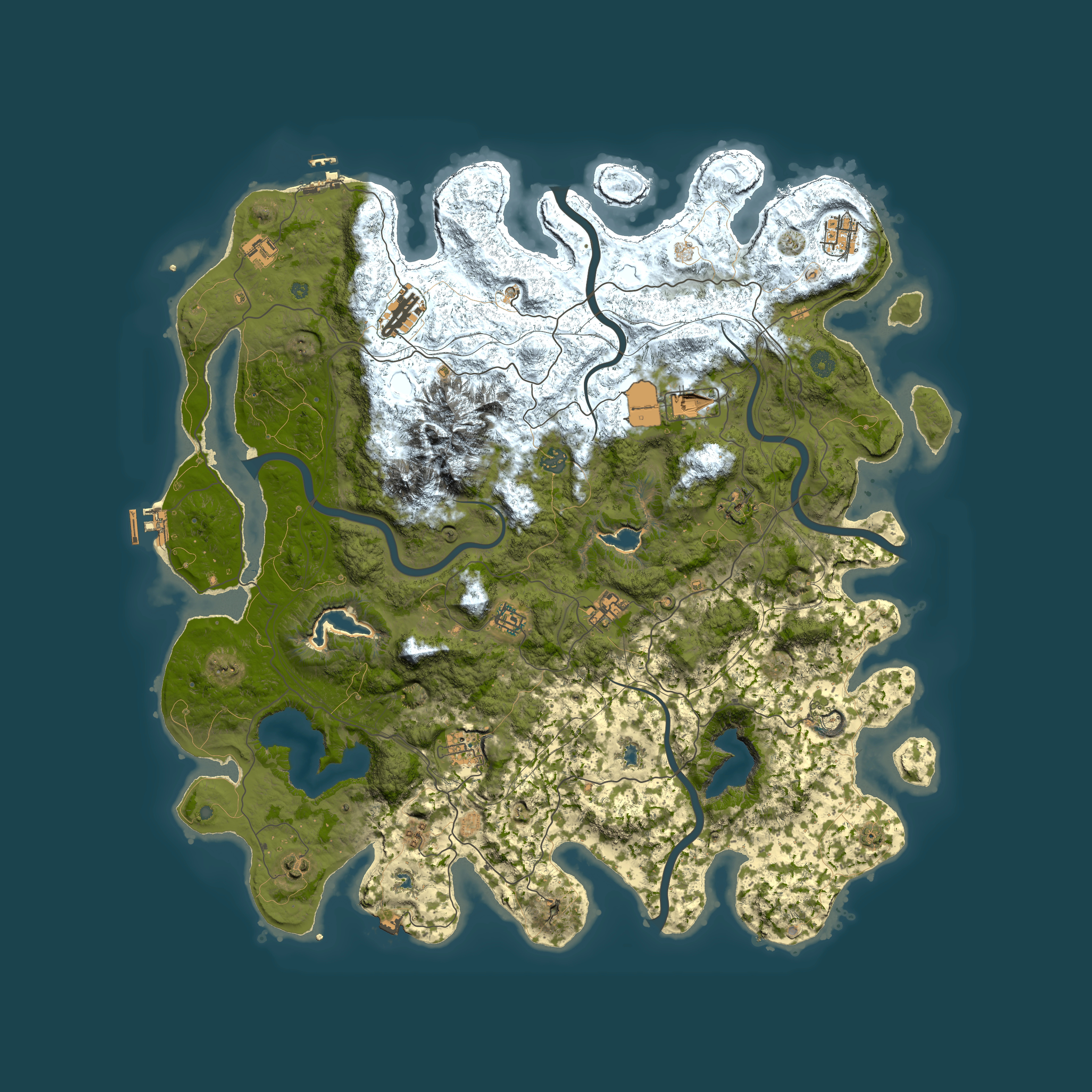Full top-down render of Rust map seed 1151759046, 5000x5000m