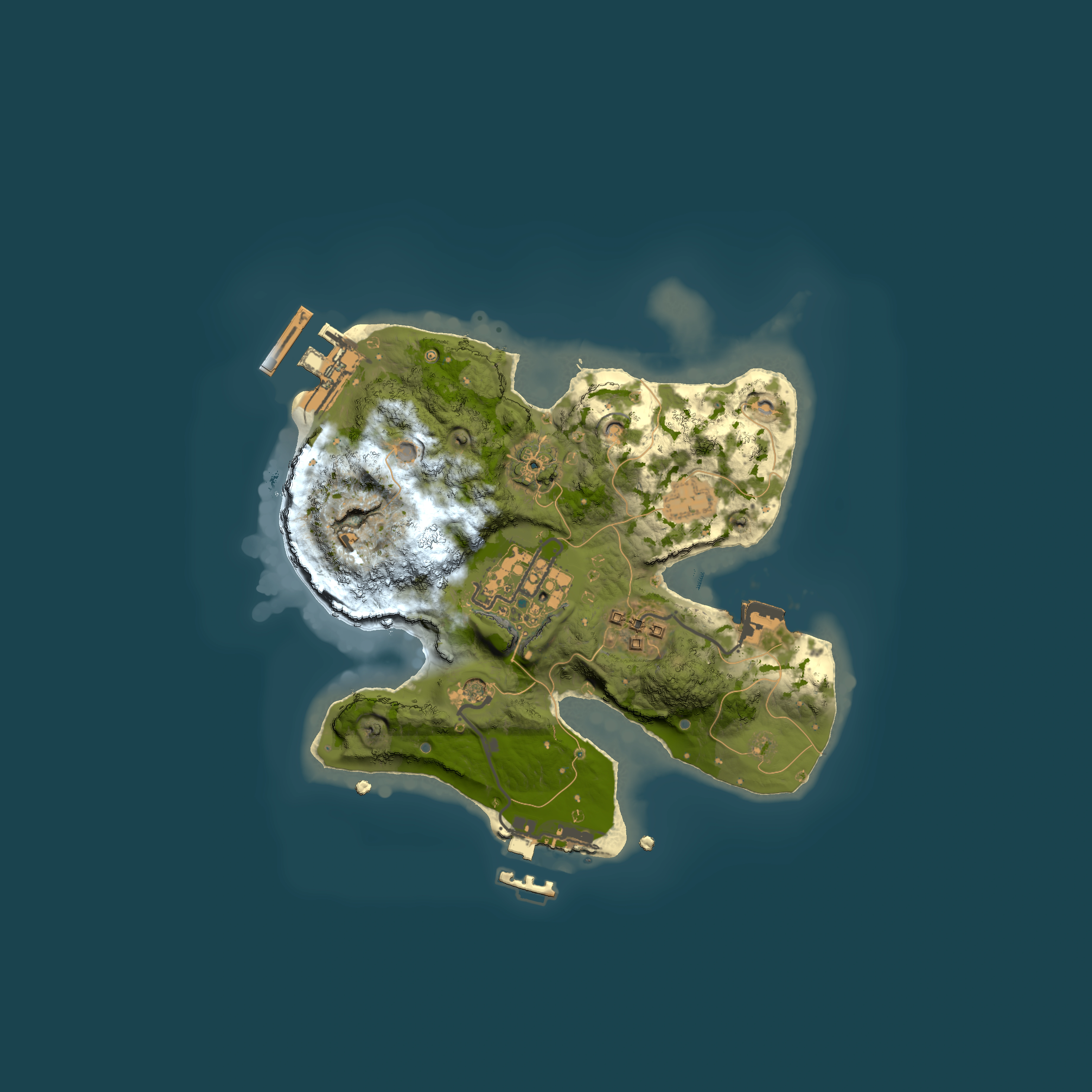 Full top-down render of Rust map seed 2000905232, 2000x2000m