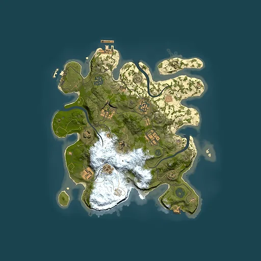 Rust map seed 1099811497, 3000x3000m top-down preview