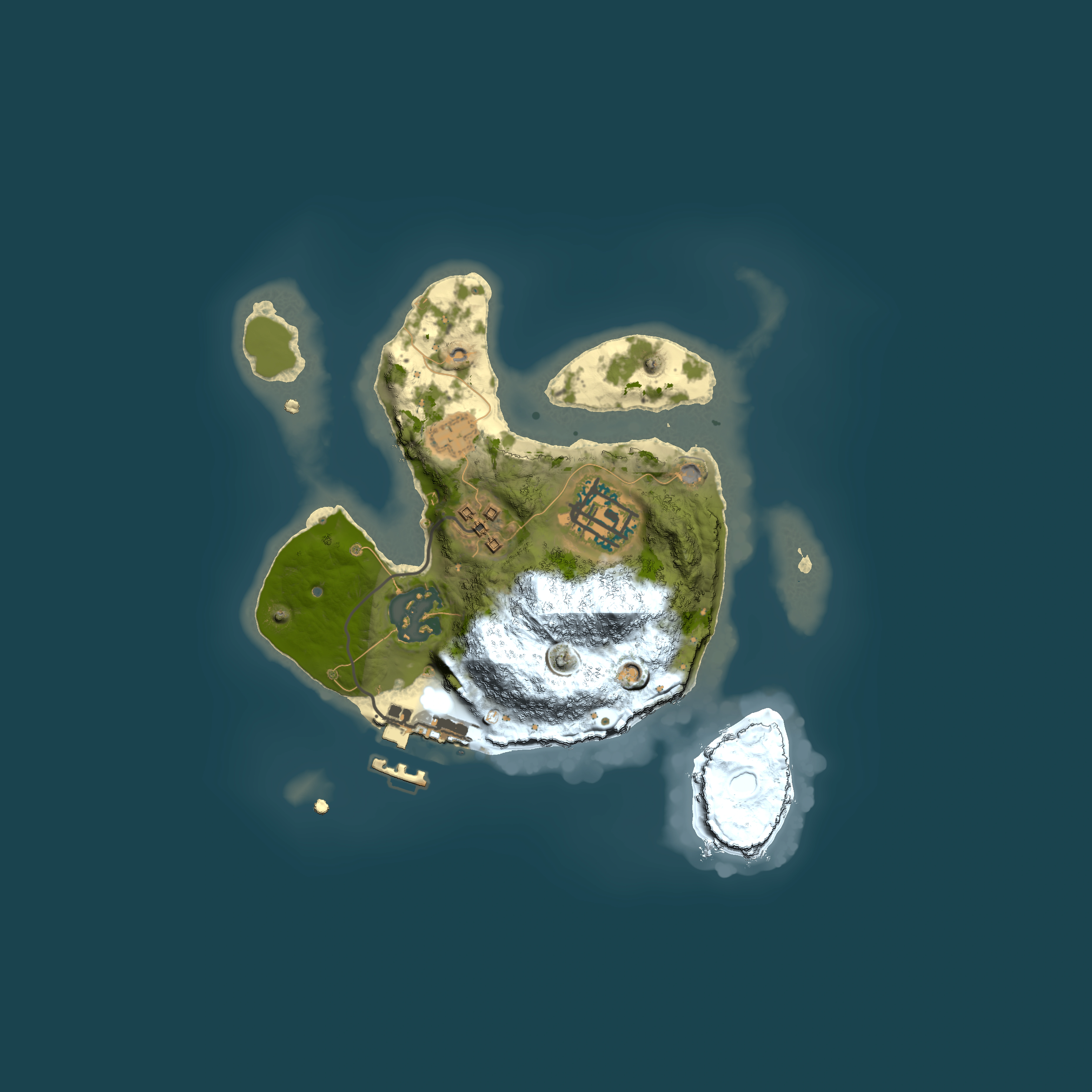 Full top-down render of Rust map seed 1396400192, 2000x2000m