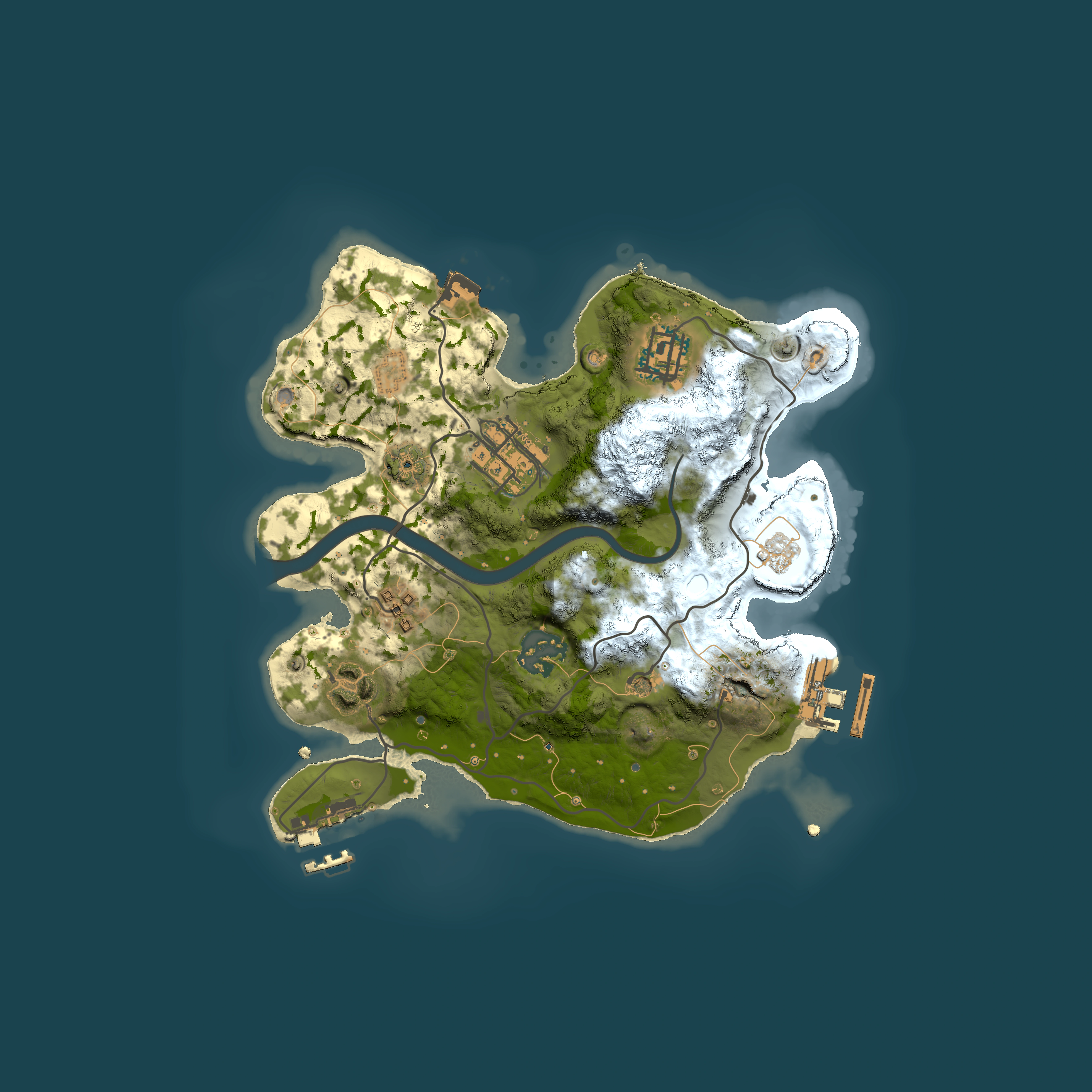 Full top-down render of Rust map seed 401471554, 2500x2500m