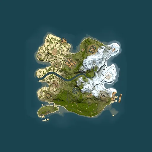Rust map seed 401471554, 2500x2500m top-down preview