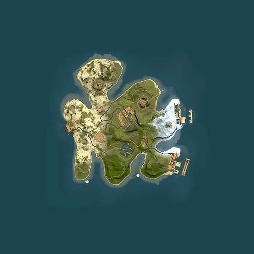 Rust map seed 2040884443, 2000x2000m top-down preview