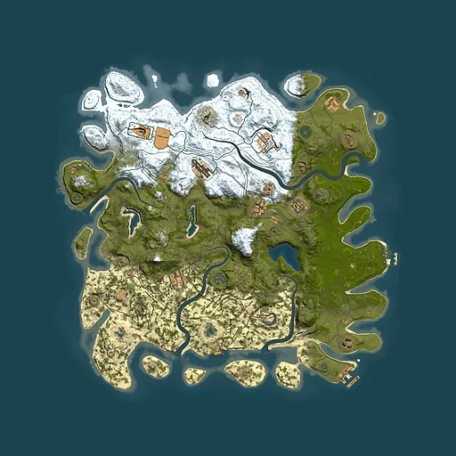 Rust map seed 1365545255, 4500x4500m top-down preview