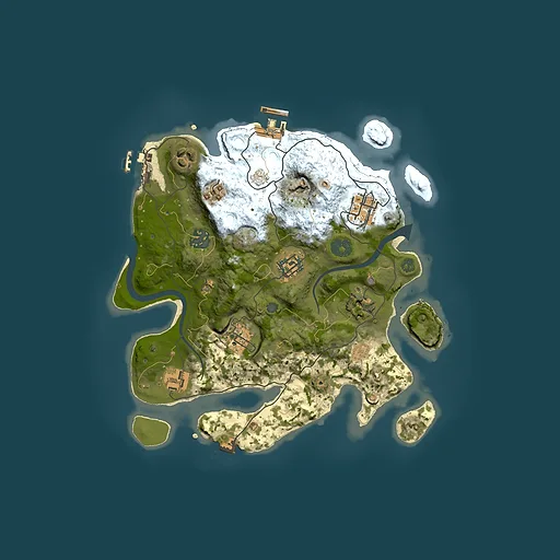 Rust map seed 690607365, 3000x3000m top-down preview
