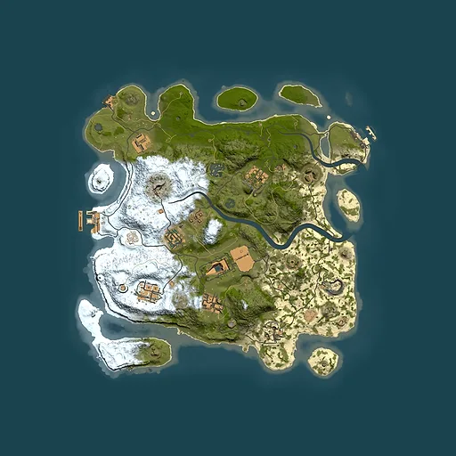 Rust map seed 1823218764, 3500x3500m top-down preview