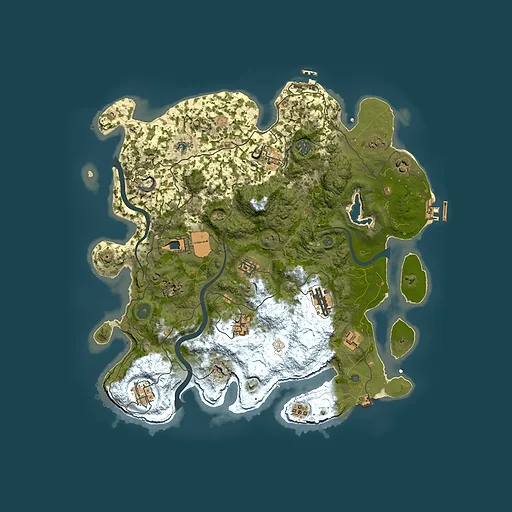 Rust map seed 1138381984, 4000x4000m top-down preview