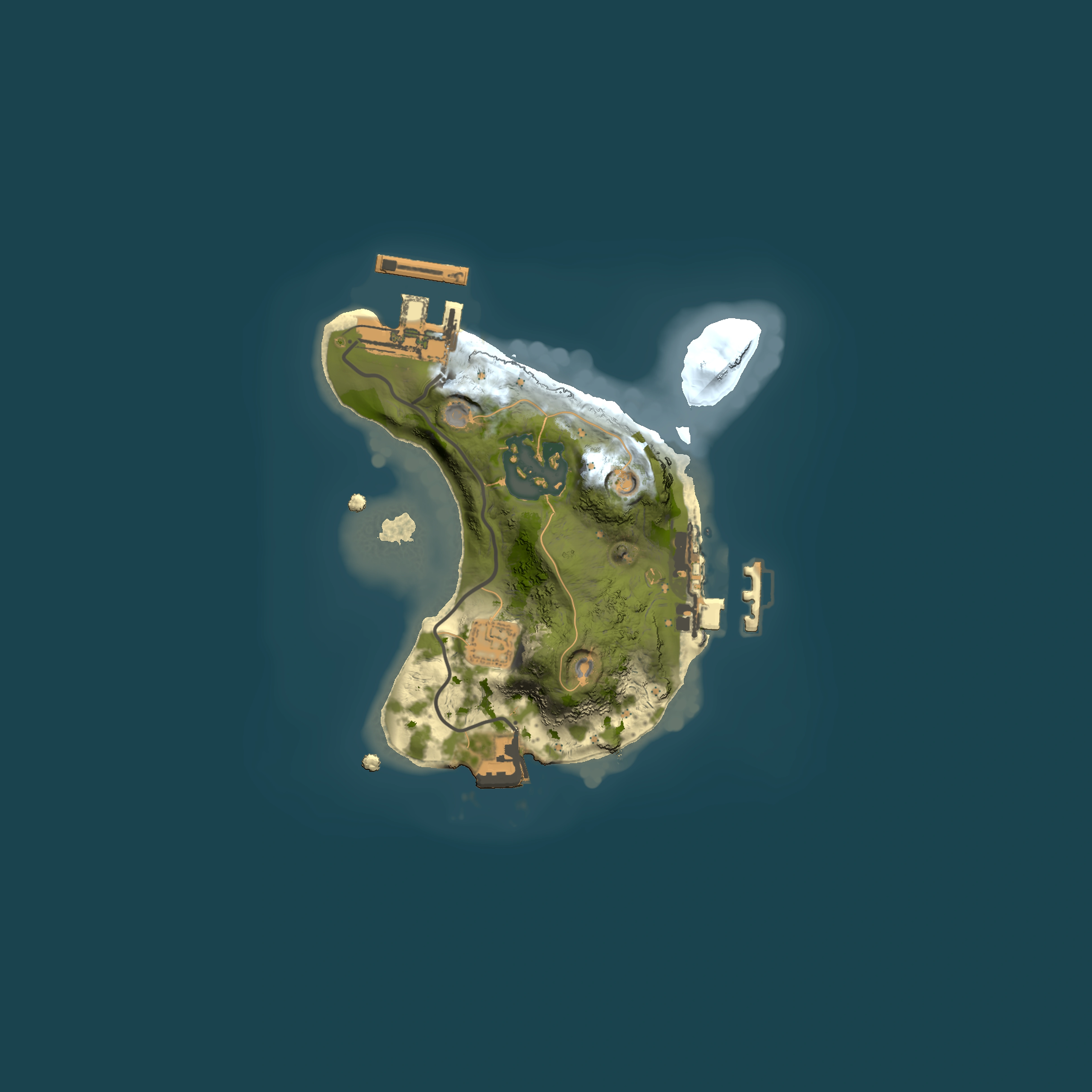 Full top-down render of Rust map seed 1885848471, 1500x1500m