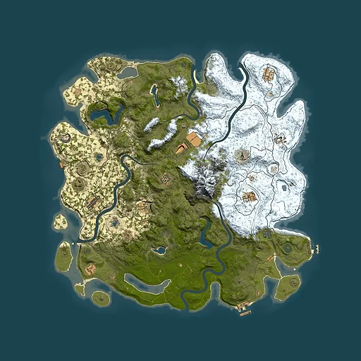 Rust map seed 849024016, 5000x5000m top-down preview