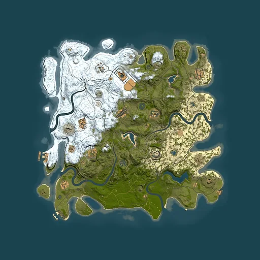 Rust map seed 282031055, 4500x4500m top-down preview