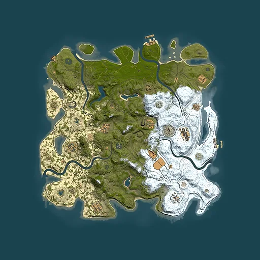 Rust map seed 1024192007, 4500x4500m top-down preview