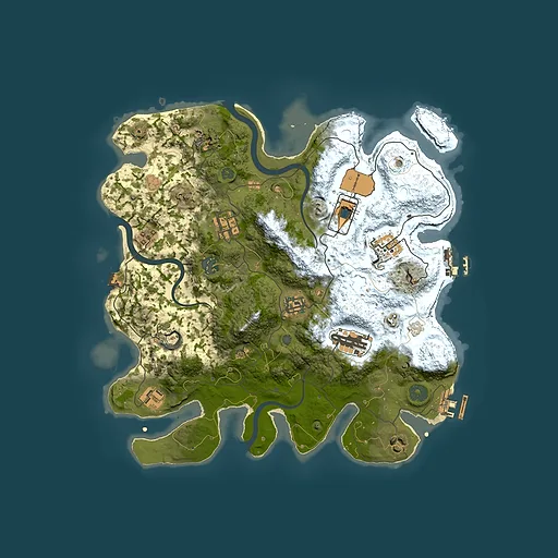 Rust map seed 1156670749, 3500x3500m top-down preview