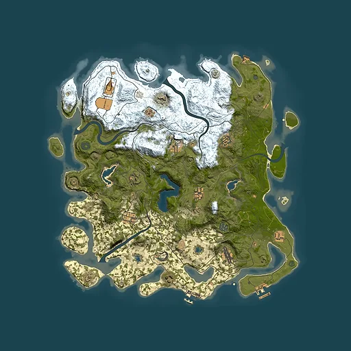 Rust map seed 749624234, 4500x4500m top-down preview