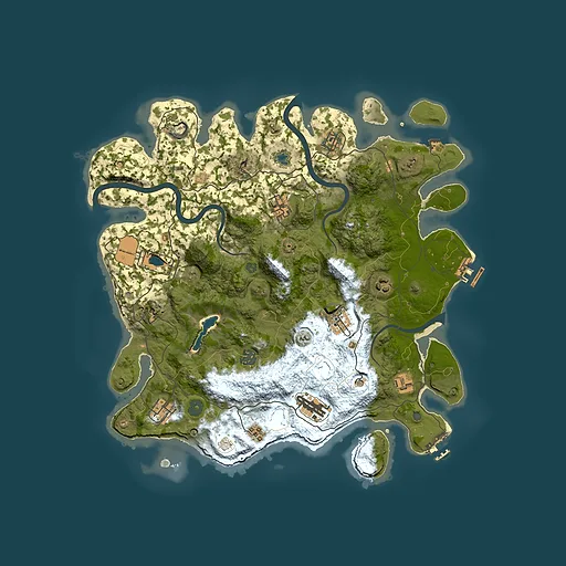 Rust map seed 2023543098, 4000x4000m top-down preview