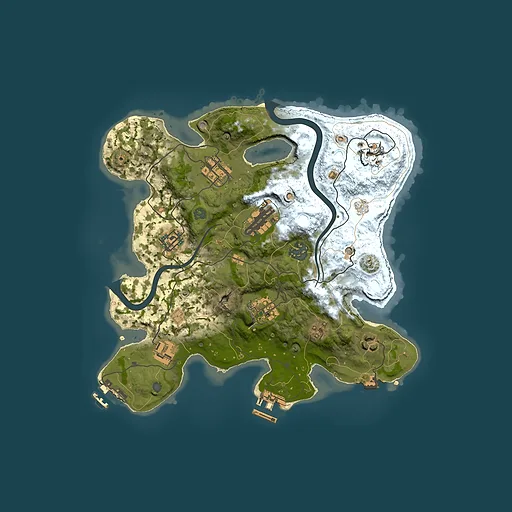 Rust map seed 196521227, 3000x3000m top-down preview