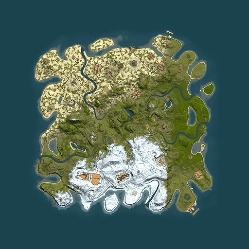 Rust map seed 547743203, 4500x4500m top-down preview