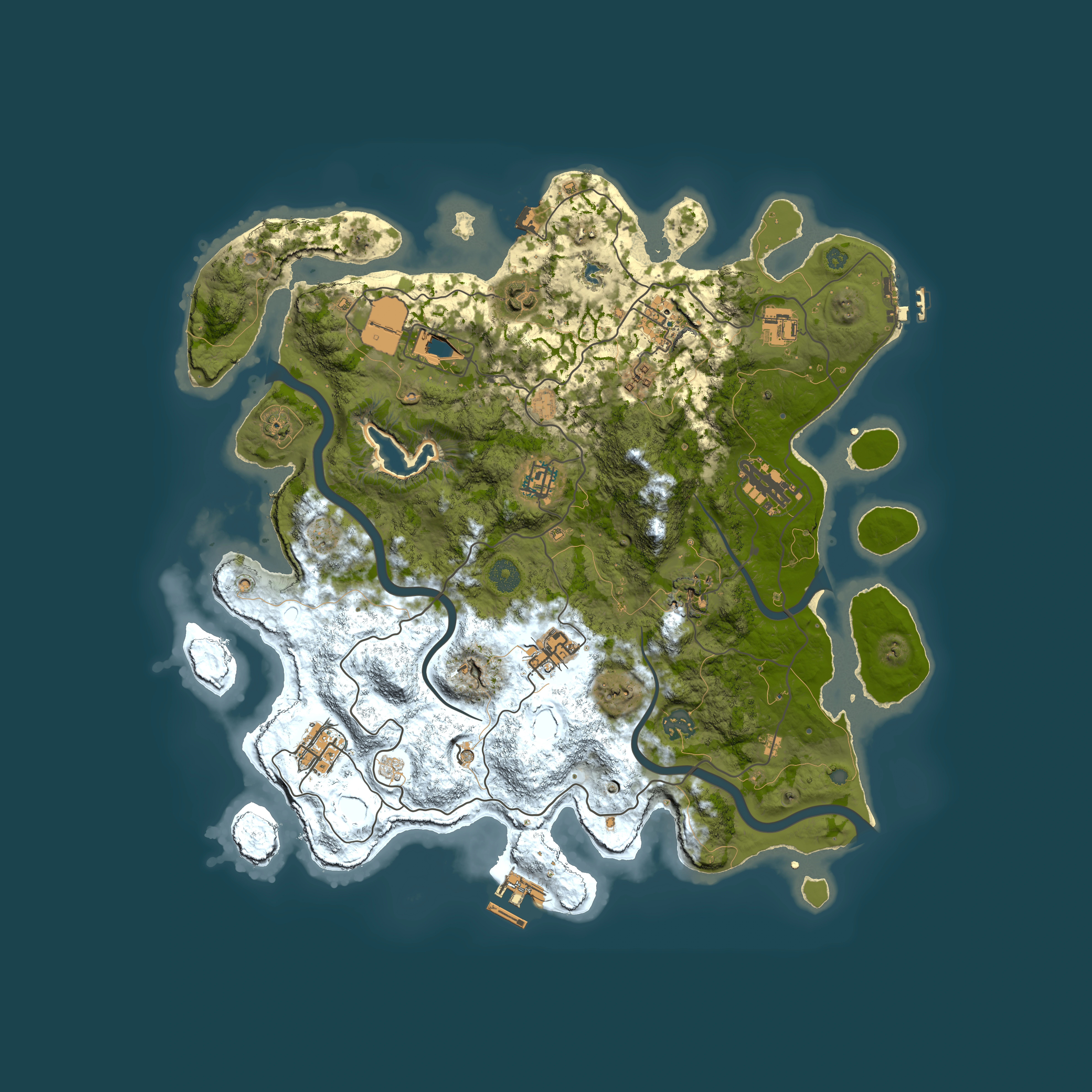 Full top-down render of Rust map seed 349562211, 4000x4000m