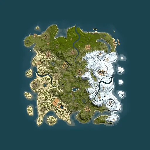 Rust map seed 1389606309, 4000x4000m top-down preview