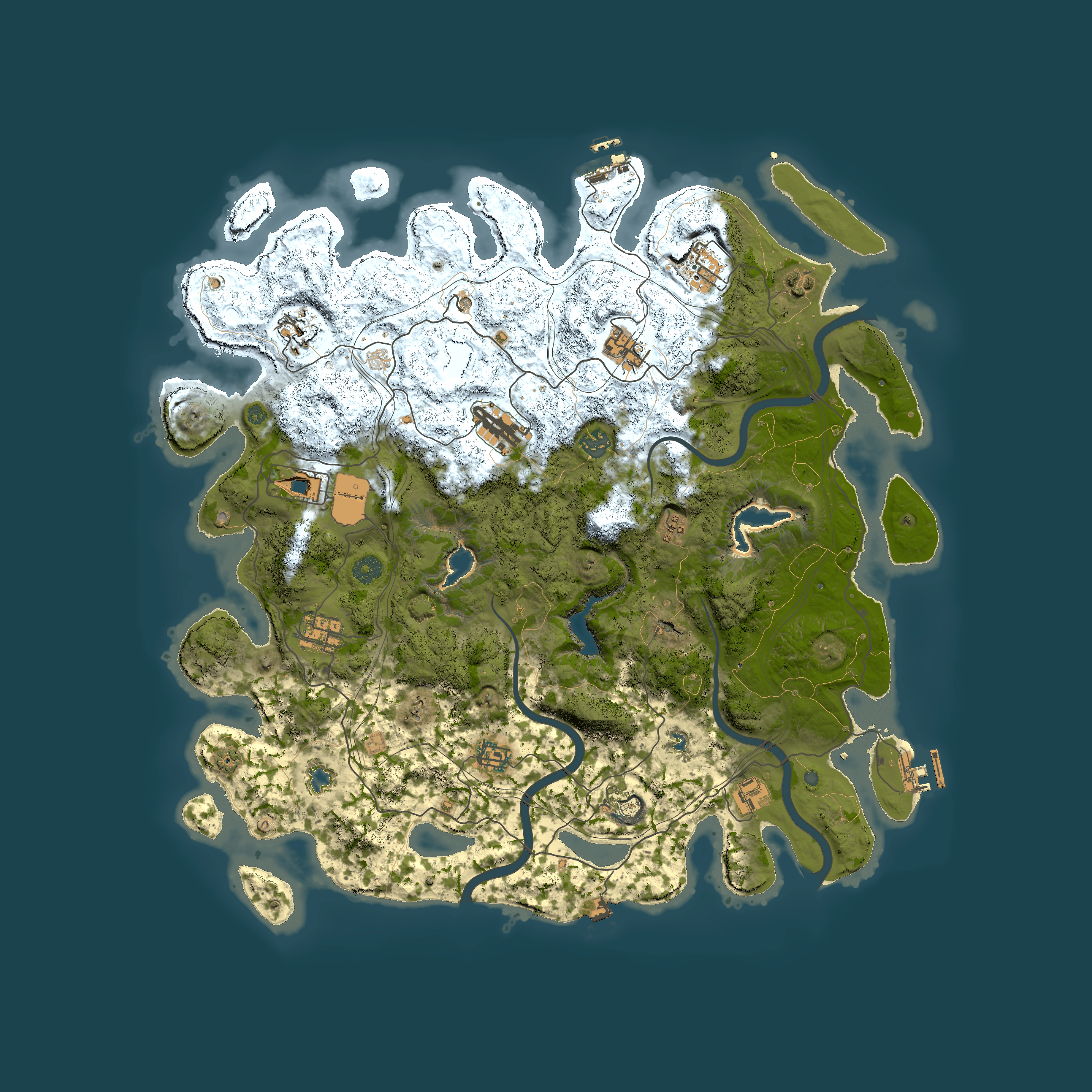 Full top-down render of Rust map seed 1692547406, 4500x4500m