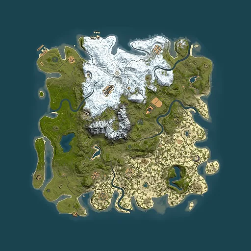 Rust map seed 1183811603, 5000x5000m top-down preview
