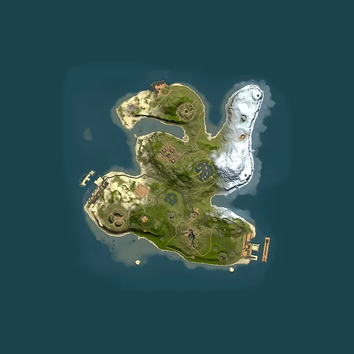 Rust map seed 2079743687, 2000x2000m top-down preview