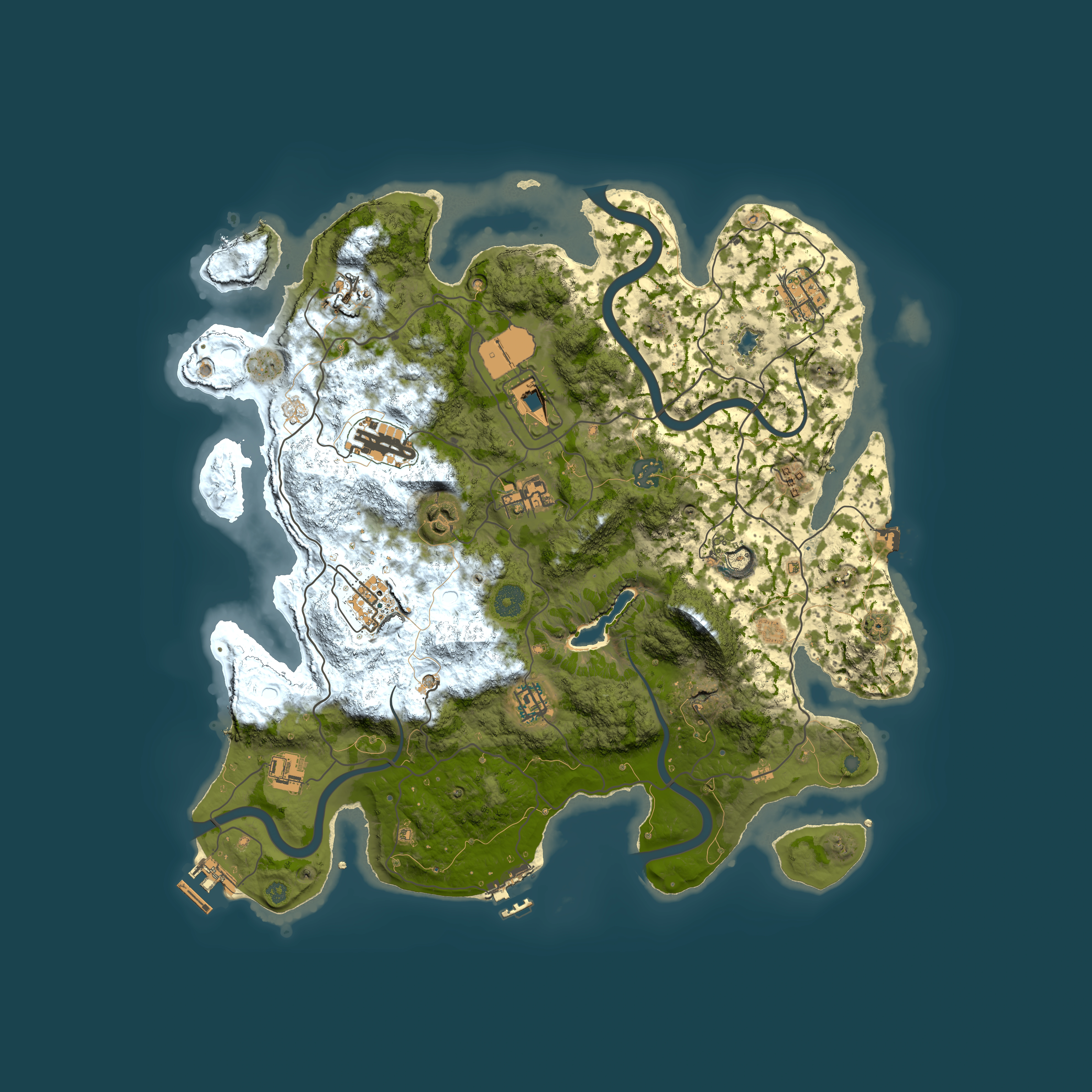 Full top-down render of Rust map seed 574787664, 4000x4000m
