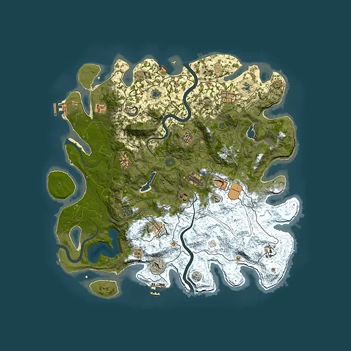 Rust map seed 1221994203, 4500x4500m top-down preview