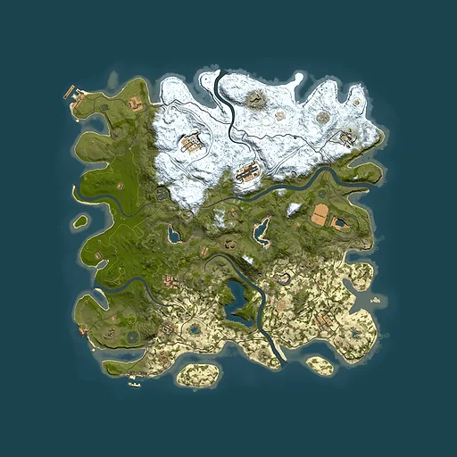 Rust map seed 115766922, 4500x4500m top-down preview