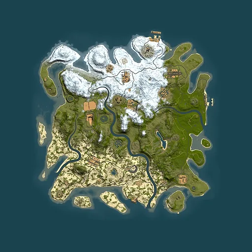 Rust map seed 406838408, 4000x4000m top-down preview