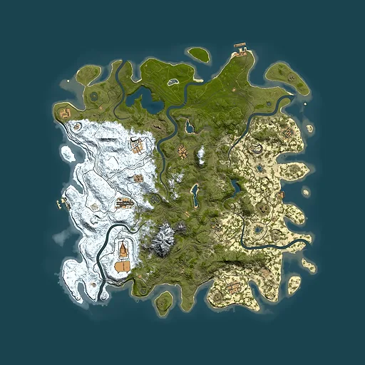 Rust map seed 1373402726, 5000x5000m top-down preview