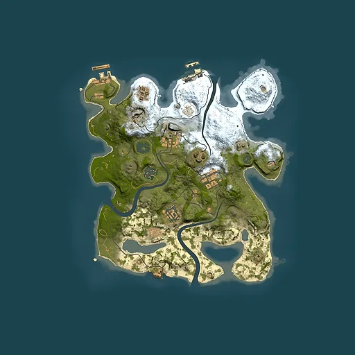 Rust map seed 1411077273, 3000x3000m top-down preview