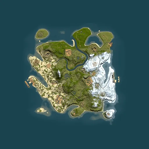 Rust map seed 1198157635, 3000x3000m top-down preview