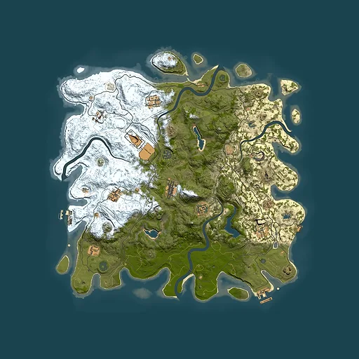 Rust map seed 2112146391, 4500x4500m top-down preview