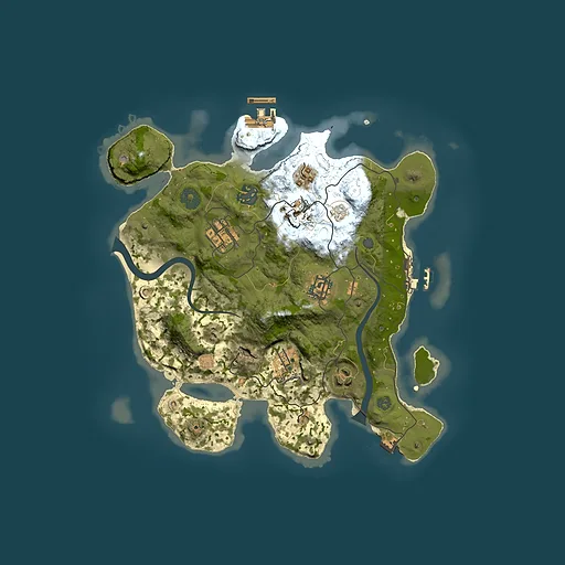 Rust map seed 546231872, 3000x3000m top-down preview