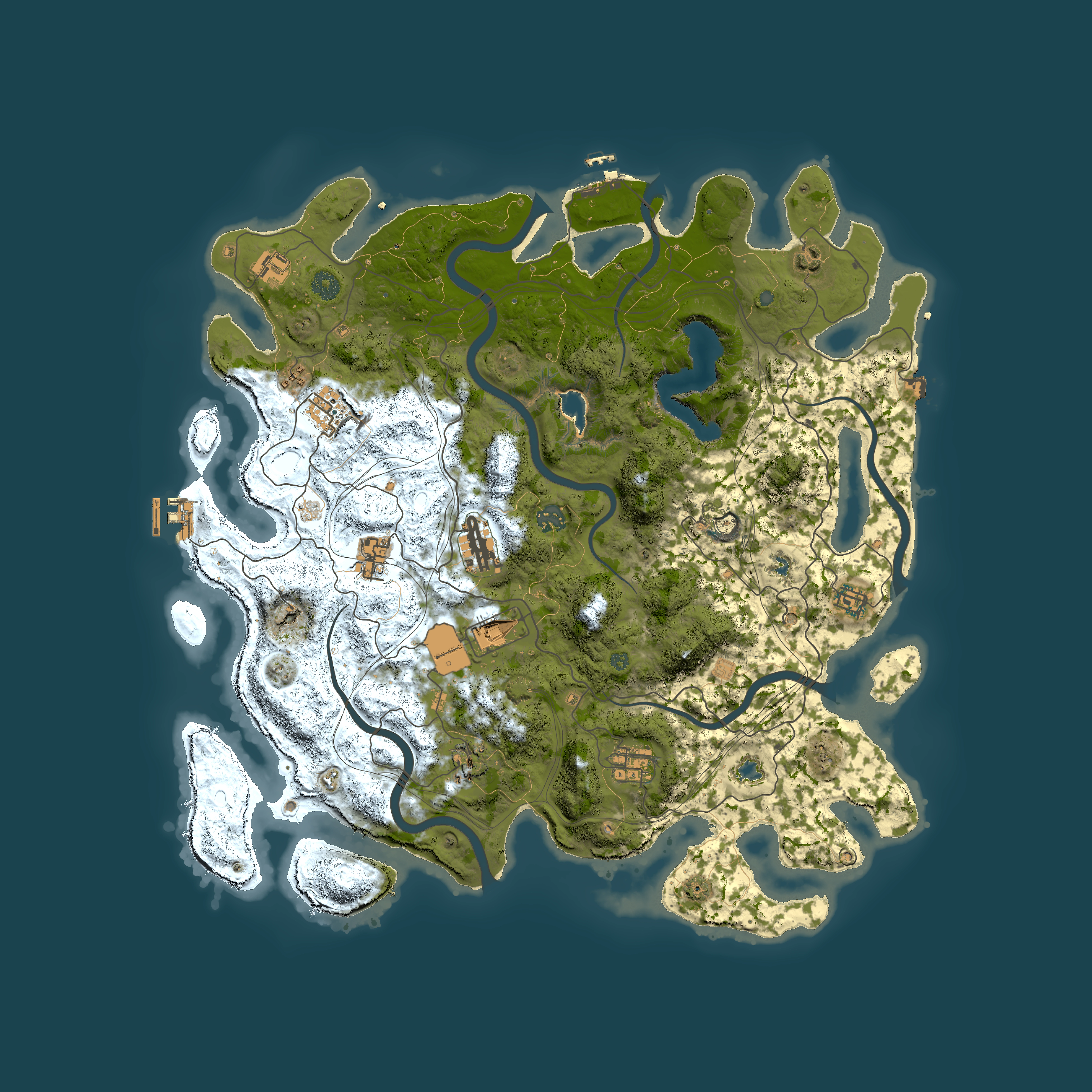 Full top-down render of Rust map seed 843660435, 4500x4500m