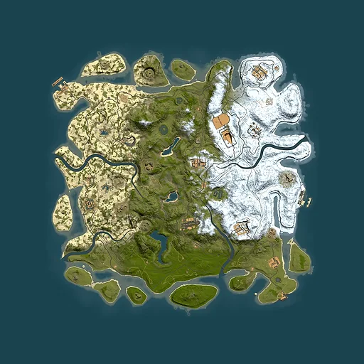 Rust map seed 667482675, 4500x4500m top-down preview