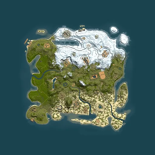 Rust map seed 1789460839, 4000x4000m top-down preview