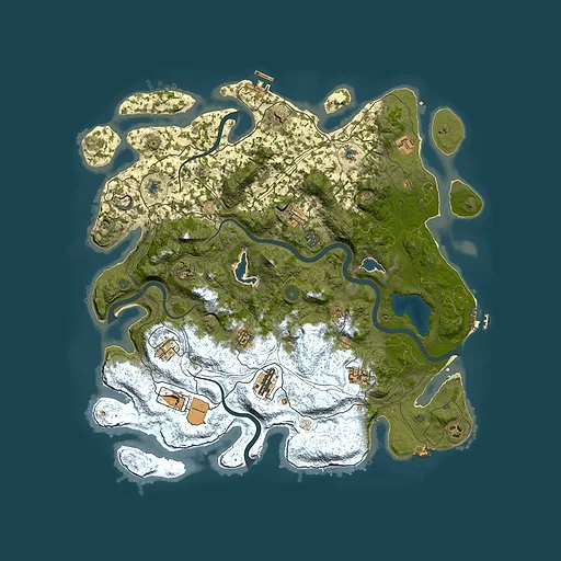 Rust map seed 266361016, 4500x4500m top-down preview