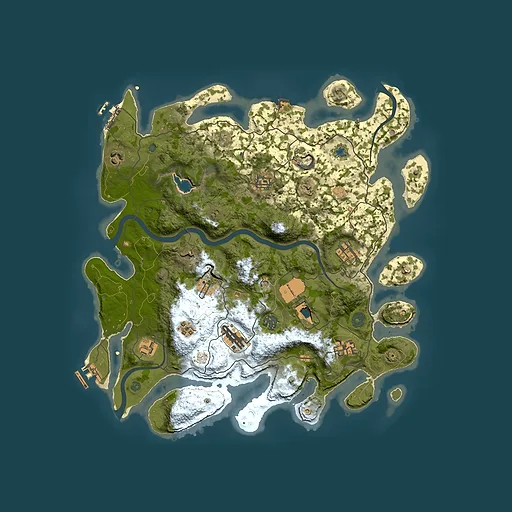 Rust map seed 23144295, 4000x4000m top-down preview
