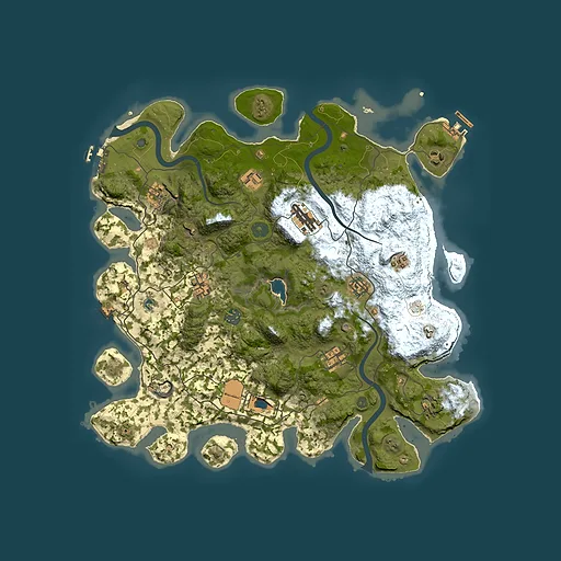 Rust map seed 1211576995, 4000x4000m top-down preview