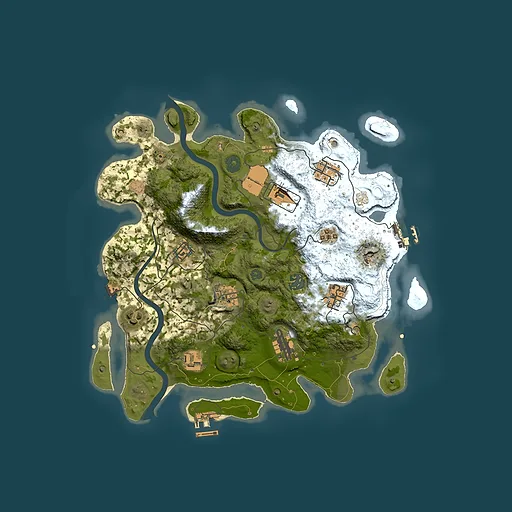 Rust map seed 342632544, 3500x3500m top-down preview