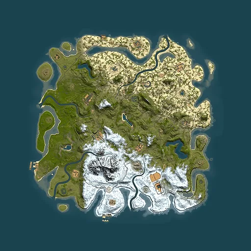 Rust map seed 156299736, 5000x5000m top-down preview